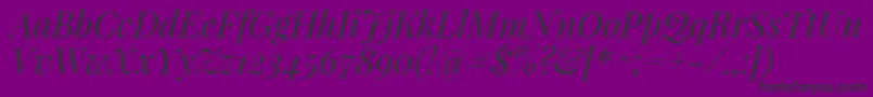 PlayfairdisplayItalic-Schriftart – Schwarze Schriften auf violettem Hintergrund