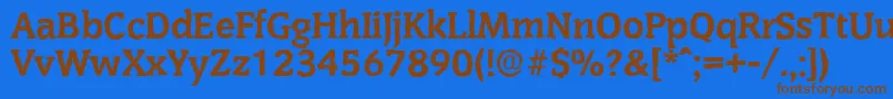 CongressantiqueXboldRegular Font – Brown Fonts on Blue Background