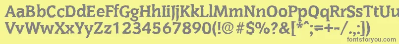 CongressantiqueXboldRegular Font – Gray Fonts on Yellow Background