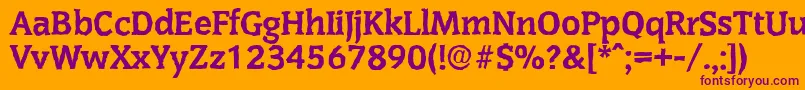 CongressantiqueXboldRegular Font – Purple Fonts on Orange Background