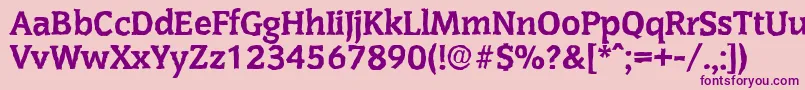 CongressantiqueXboldRegular Font – Purple Fonts on Pink Background