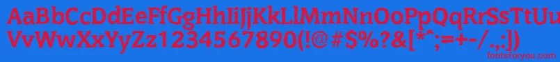 CongressantiqueXboldRegular Font – Red Fonts on Blue Background