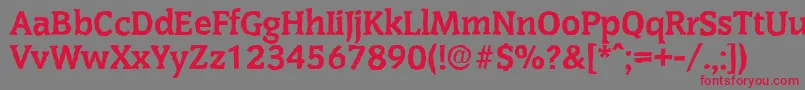 CongressantiqueXboldRegular Font – Red Fonts on Gray Background