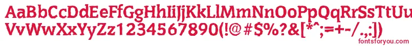 CongressantiqueXboldRegular Font – Red Fonts on White Background