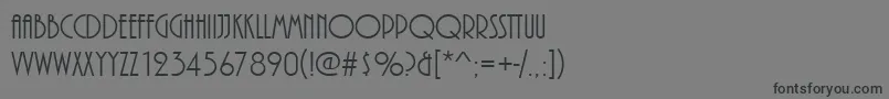 Plazadreg-Schriftart – Schwarze Schriften auf grauem Hintergrund