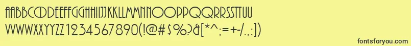 Plazadreg Font – Black Fonts on Yellow Background