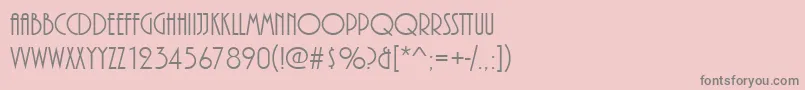 Plazadreg Font – Gray Fonts on Pink Background