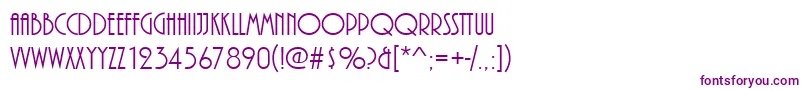 Plazadreg-fontti – violetit fontit
