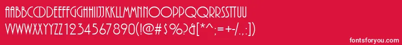 Plazadreg Font – White Fonts on Red Background
