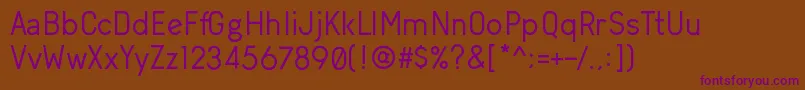 ArvinRegular Font – Purple Fonts on Brown Background