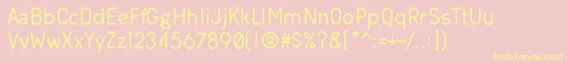 ArvinRegular Font – Yellow Fonts on Pink Background