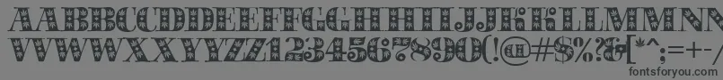 Sapphiresativaフォントについての詳細 フォントSapphiresativa – 黒い文字の灰色の背景