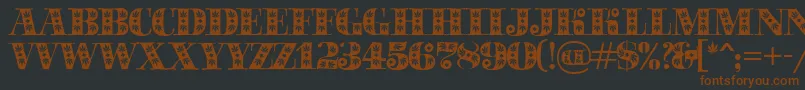 Sapphiresativa Font – Brown Fonts on Black Background