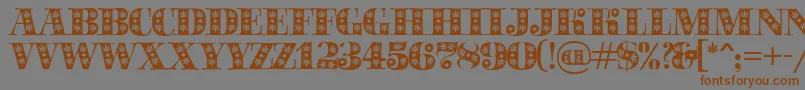Sapphiresativa Font – Brown Fonts on Gray Background