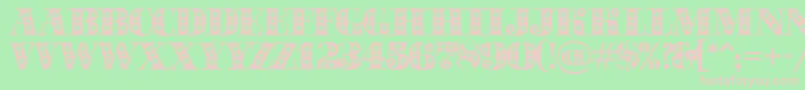 Sapphiresativa Font – Pink Fonts on Green Background