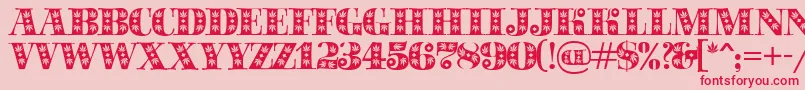 Sapphiresativa Font – Red Fonts on Pink Background