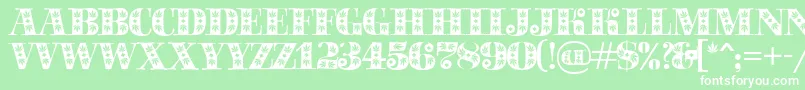 Sapphiresativa Font – White Fonts on Green Background