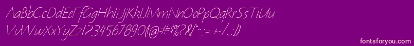 fuente NotehandItalic – Fuentes Rosadas Sobre Fondo Morado