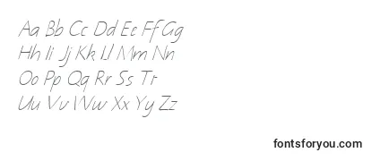 Überblick über die Schriftart NotehandItalic