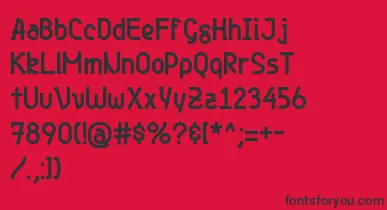 Genjibold font – Black Fonts On Red Background