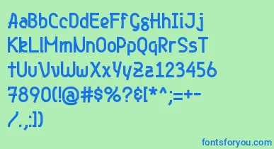 Genjibold font – Blue Fonts On Green Background