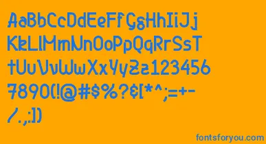 Genjibold font – Blue Fonts On Orange Background