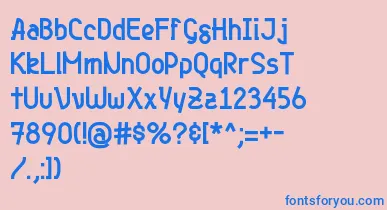 Genjibold font – Blue Fonts On Pink Background