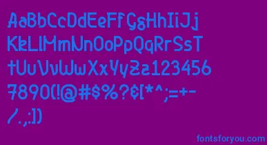 Genjibold font – Blue Fonts On Purple Background