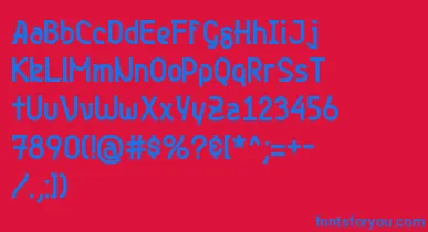 Genjibold font – Blue Fonts On Red Background
