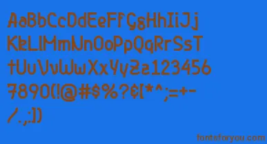 Genjibold font – Brown Fonts On Blue Background