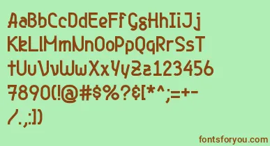 Genjibold font – Brown Fonts On Green Background