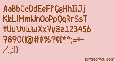 Genjibold font – Brown Fonts On Pink Background