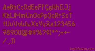 Genjibold font – Brown Fonts On Purple Background