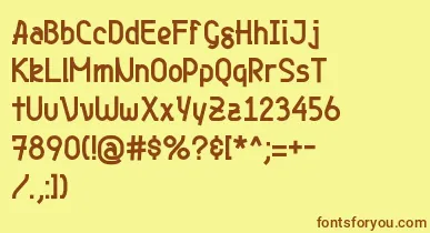 Genjibold font – Brown Fonts On Yellow Background