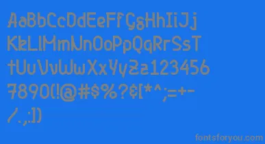 Genjibold font – Gray Fonts On Blue Background