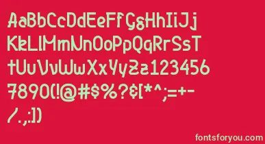 Genjibold font – Green Fonts On Red Background