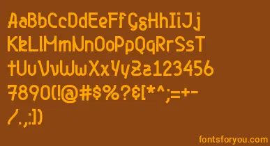 Genjibold font – Orange Fonts On Brown Background