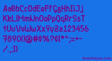 Genjibold font – Purple Fonts On Blue Background
