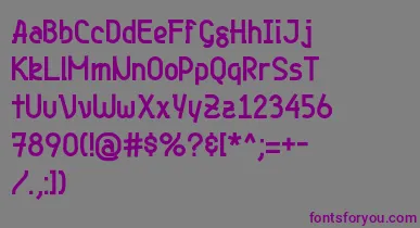 Genjibold font – Purple Fonts On Gray Background