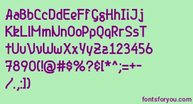 Genjibold font – Purple Fonts On Green Background