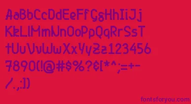 Genjibold font – Purple Fonts On Red Background