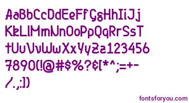 Genjibold font – Purple Fonts On White Background
