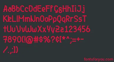 Genjibold font – Red Fonts On Black Background