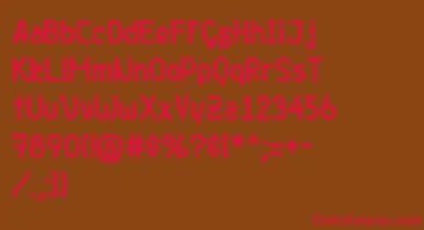 Genjibold font – Red Fonts On Brown Background