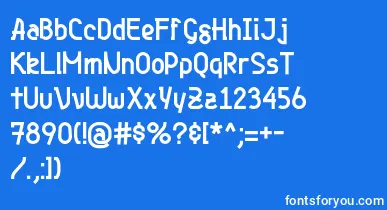 Genjibold font – White Fonts On Blue Background