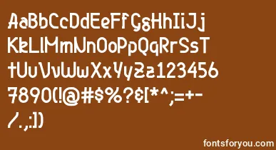 Genjibold font – White Fonts On Brown Background
