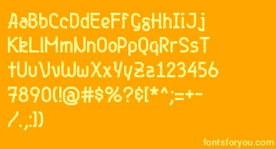 Genjibold font – Yellow Fonts On an Orange Background