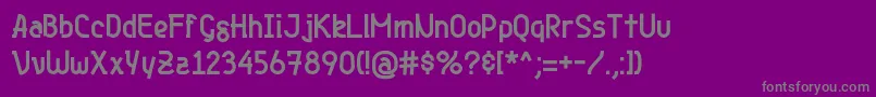 フォントGenjibold – 紫の背景に灰色の文字