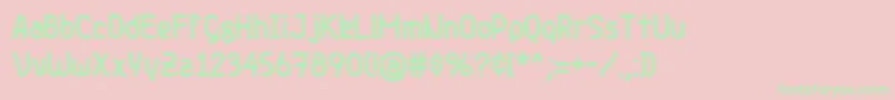 Genjibold Font – Green Fonts on Pink Background