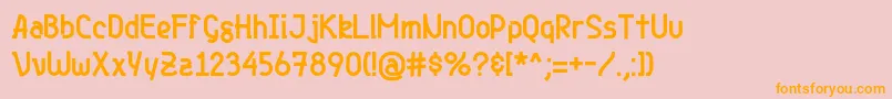 Genjibold Font – Orange Fonts on Pink Background